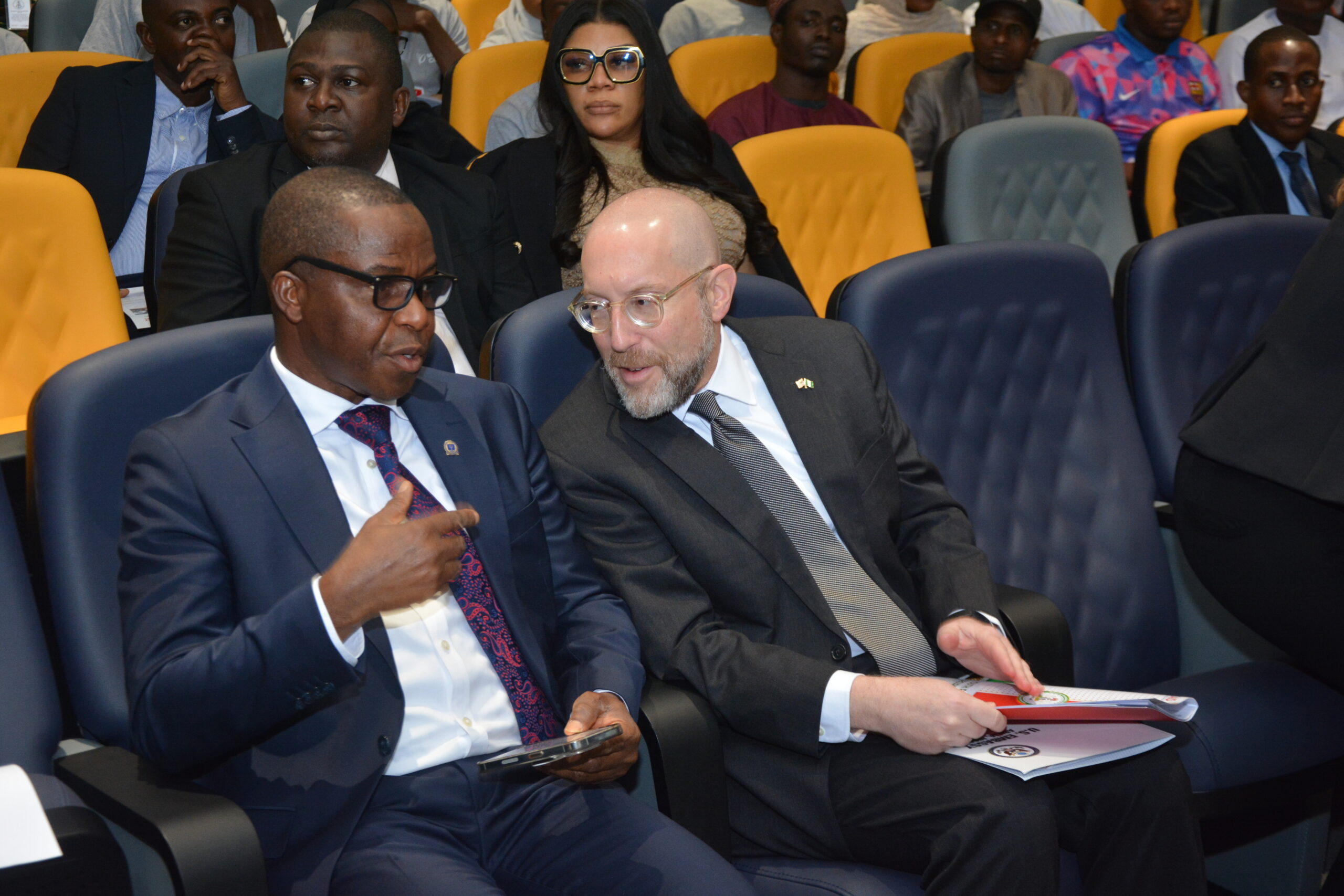 L-R: National Coordinator, NCTC with the Charge D'Affaires US Embassy in Nigeria, Mr. David Greene