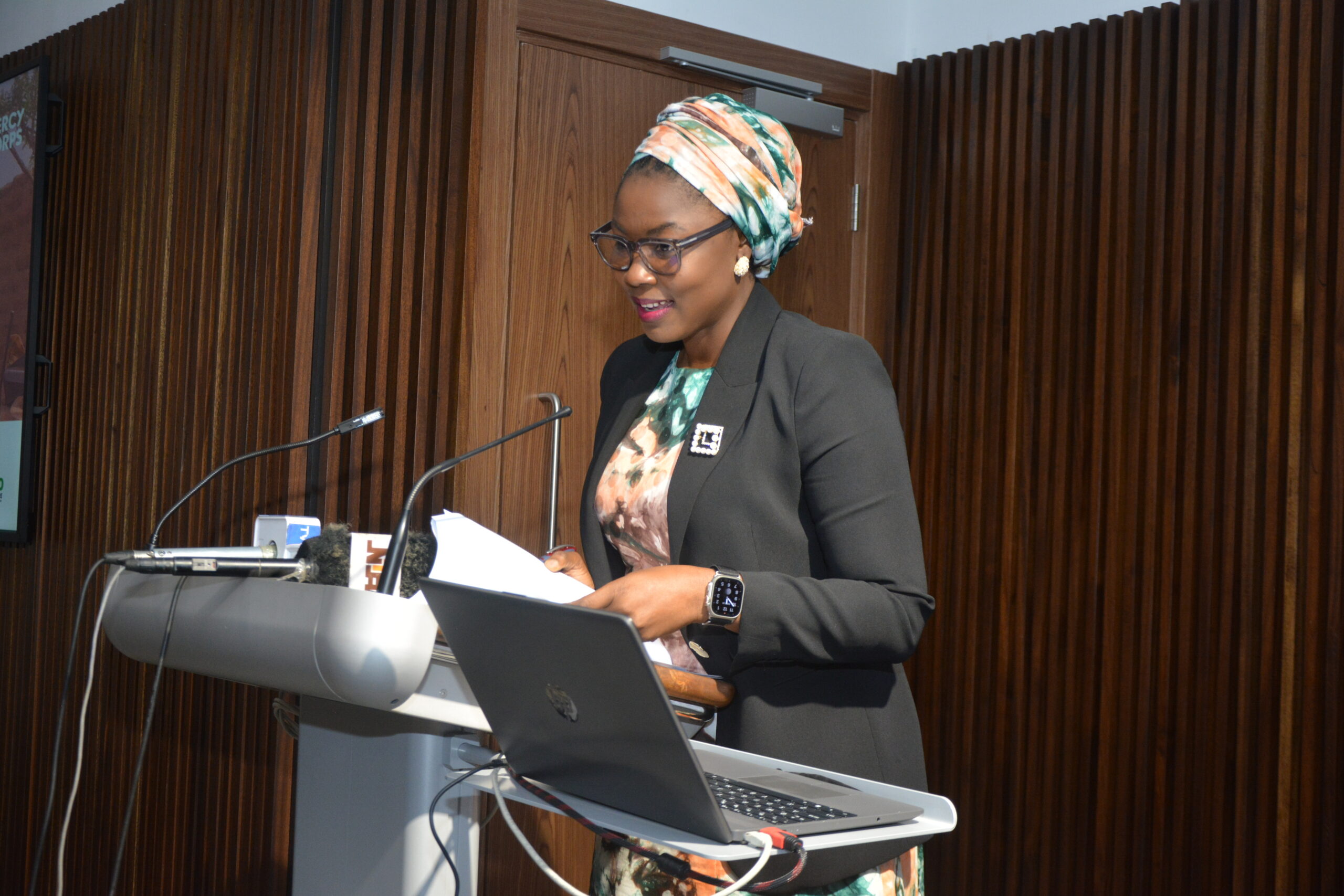 Hon. Minister of Youth Development, Dr Jamila Bio Ibrahim at the event.