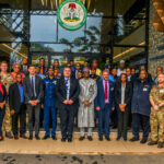 The National Coordinator, NCTC, Maj Gen AG Laka, in a group photograph with the team from and UK Embassy and participants at the Counter MANPADS Workshop